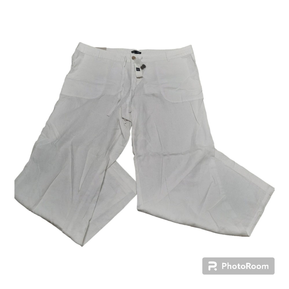 New GAP Hadley Linen Pants White (Women's size 18)
